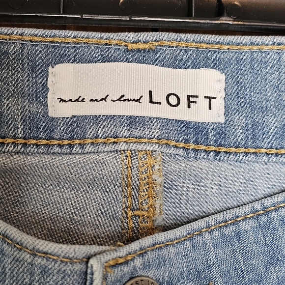 LOFT Modern Skinny Crop Jeans Size 8 / 29 Light Wash Stretch - Picture 4 of 10